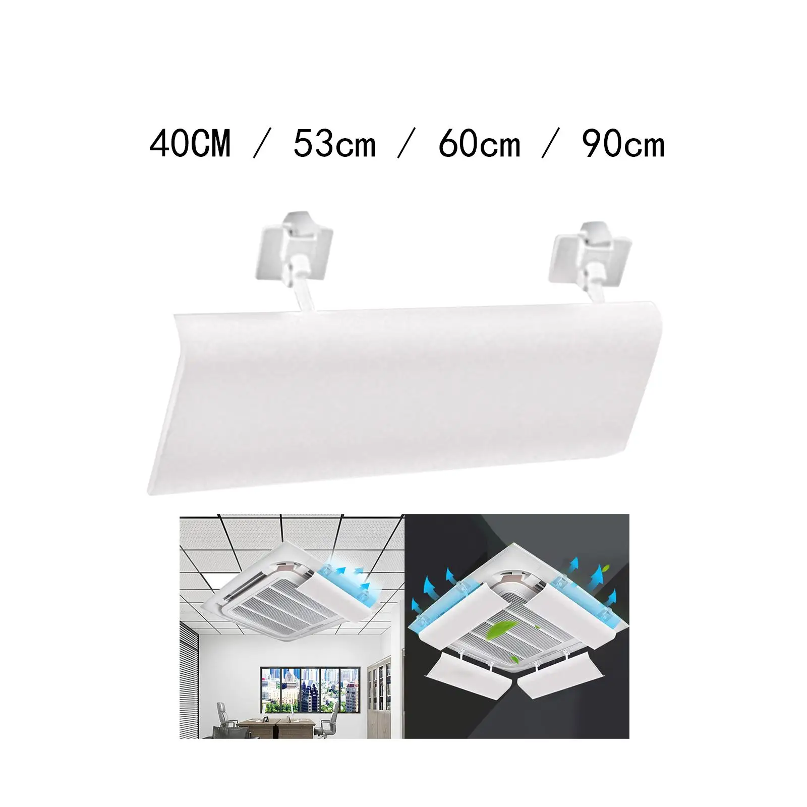 Air Conditioner Vent Deflector for Household Central Air Conditioning Ceiling Vent Deflector Angle Adjustable Windscreen