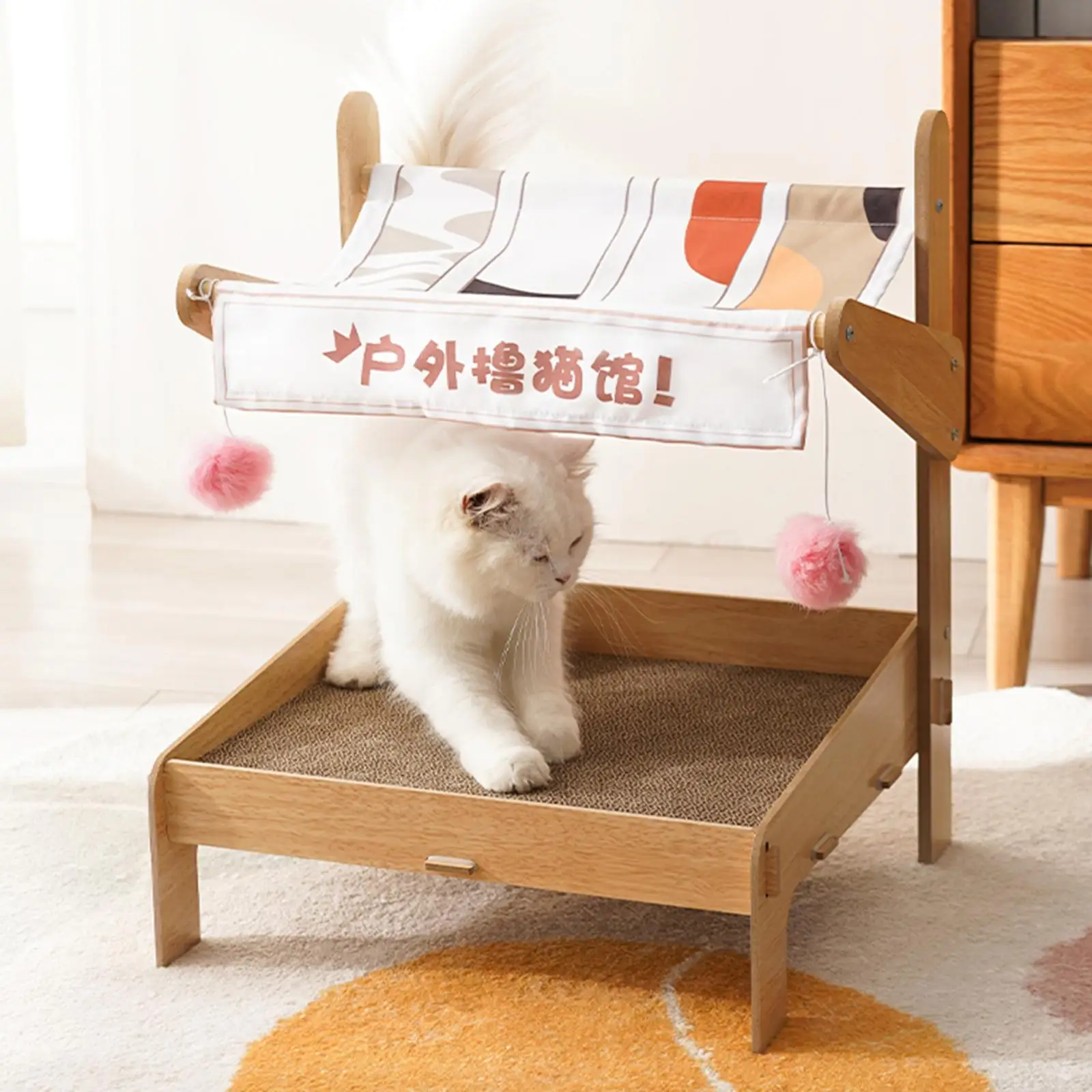 Cat Scratcher Bed Removable Mat Durable Cat Lounge Bed Cat Scratching Board Hammock