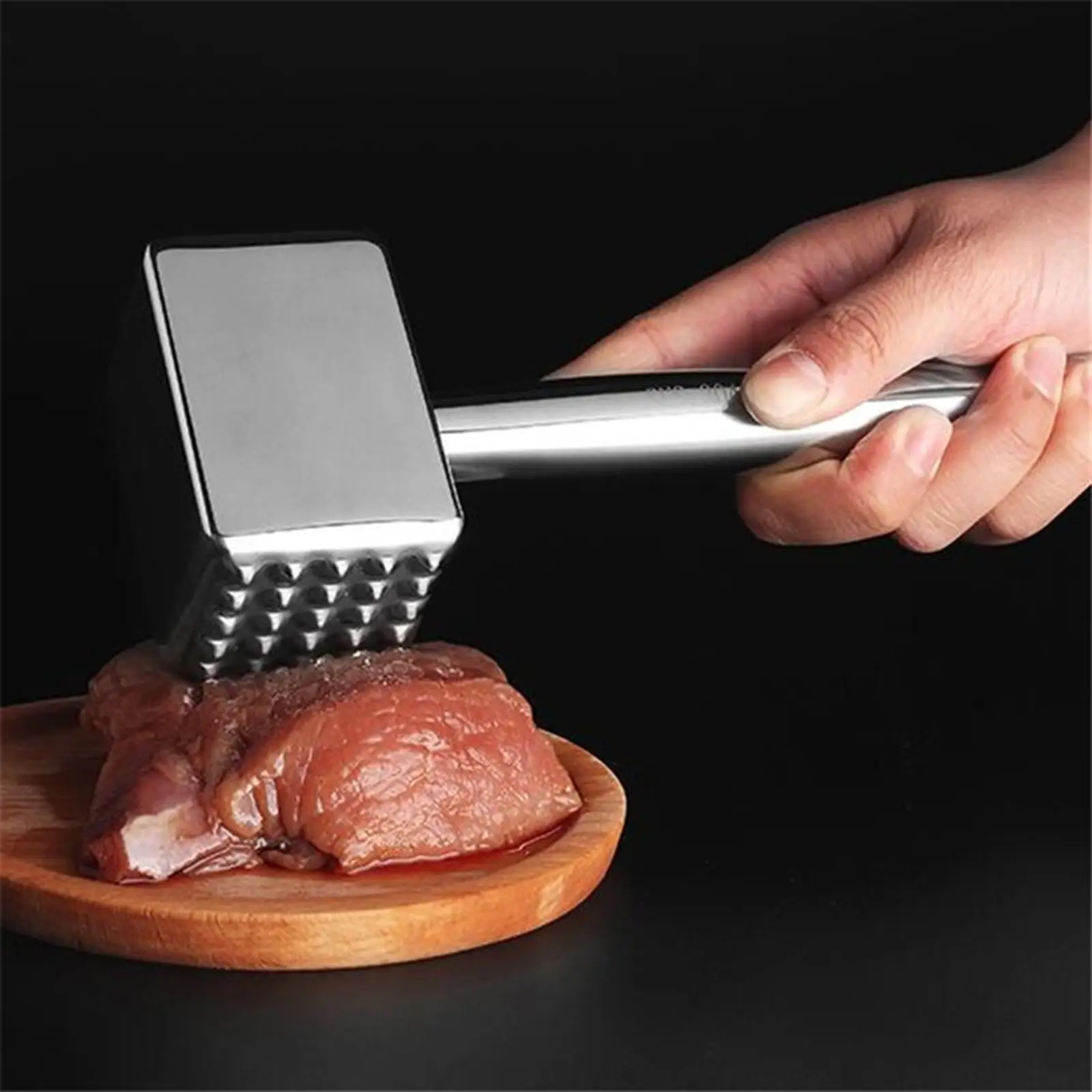 Stainless Steel Meat Mallet Tenderizer for Steak, Chicken, Poultry, Beef