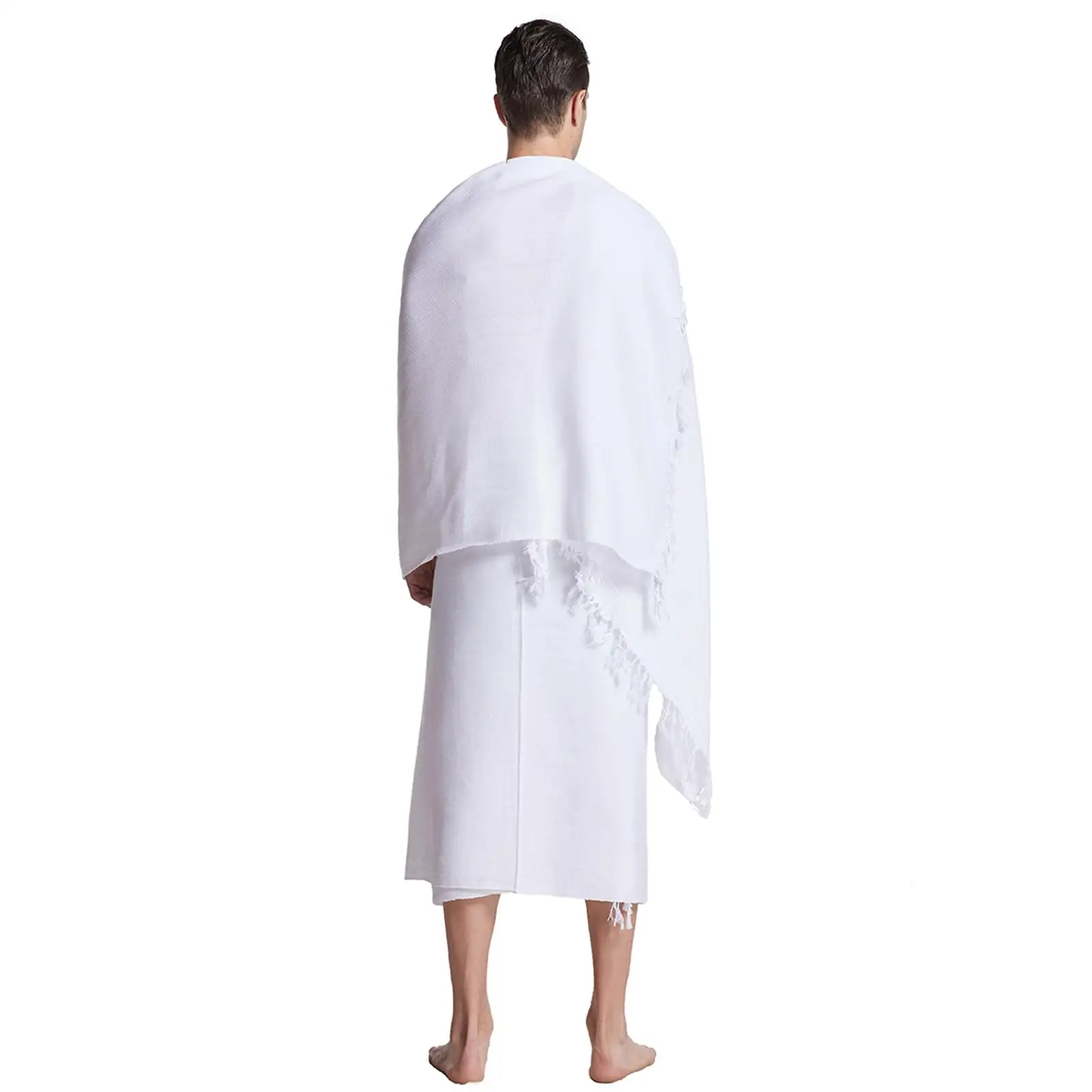 2Pcs Muslim Hajj Towel Elegant Soft Breathable Lightweight Hajj Ehram