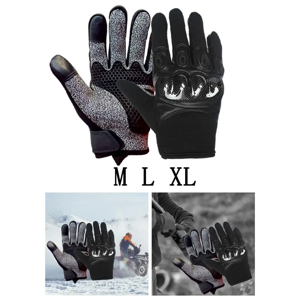 Motorcycle Gloves Anti Slip Adjustable Hand Warmers Racing Gloves Mittens Anti Cut