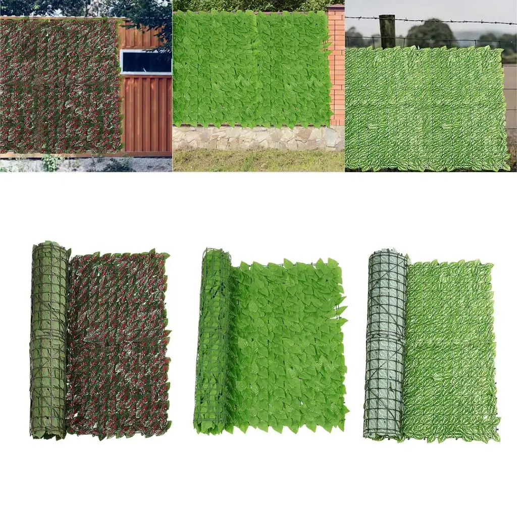 Leaf Privacy Fence Screen Decration Greenery Wall for Yard Outdoor Indoor