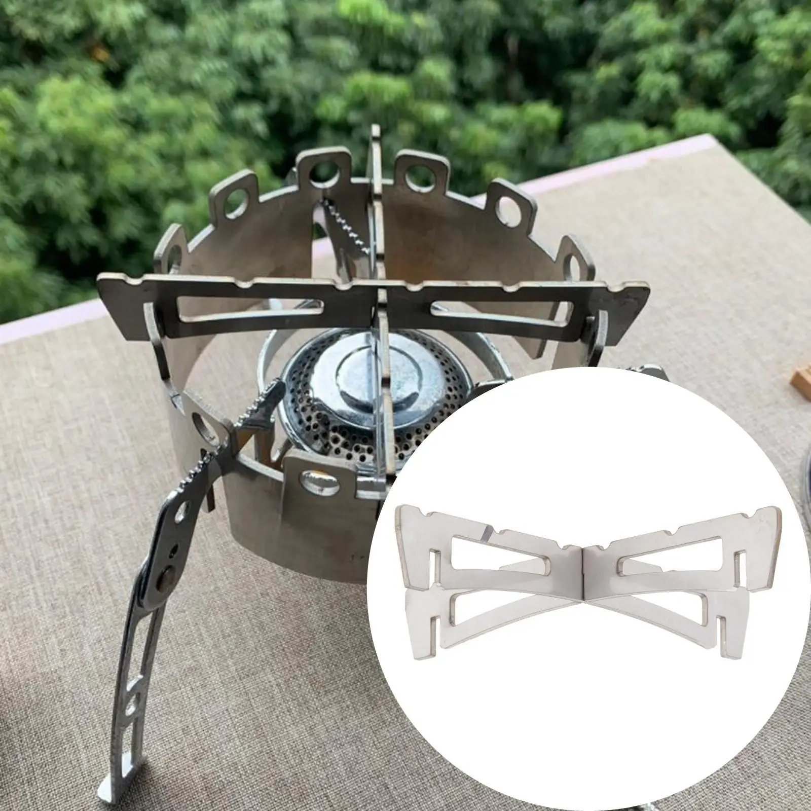 Mini Alcohol Stove Cross Stand Foldable Rack Ultralight 304 Burner Stand Stove Shelf for Camping Outdoor Hiking BBQ Picnic