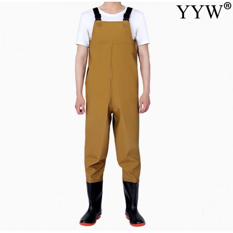 Description Picture 4 of itemPVC Fishing Waders Pants With Boots Set Thicken Waterproof Men Women Adult Lightweight Hunting Wading Chest Overalls Trousers