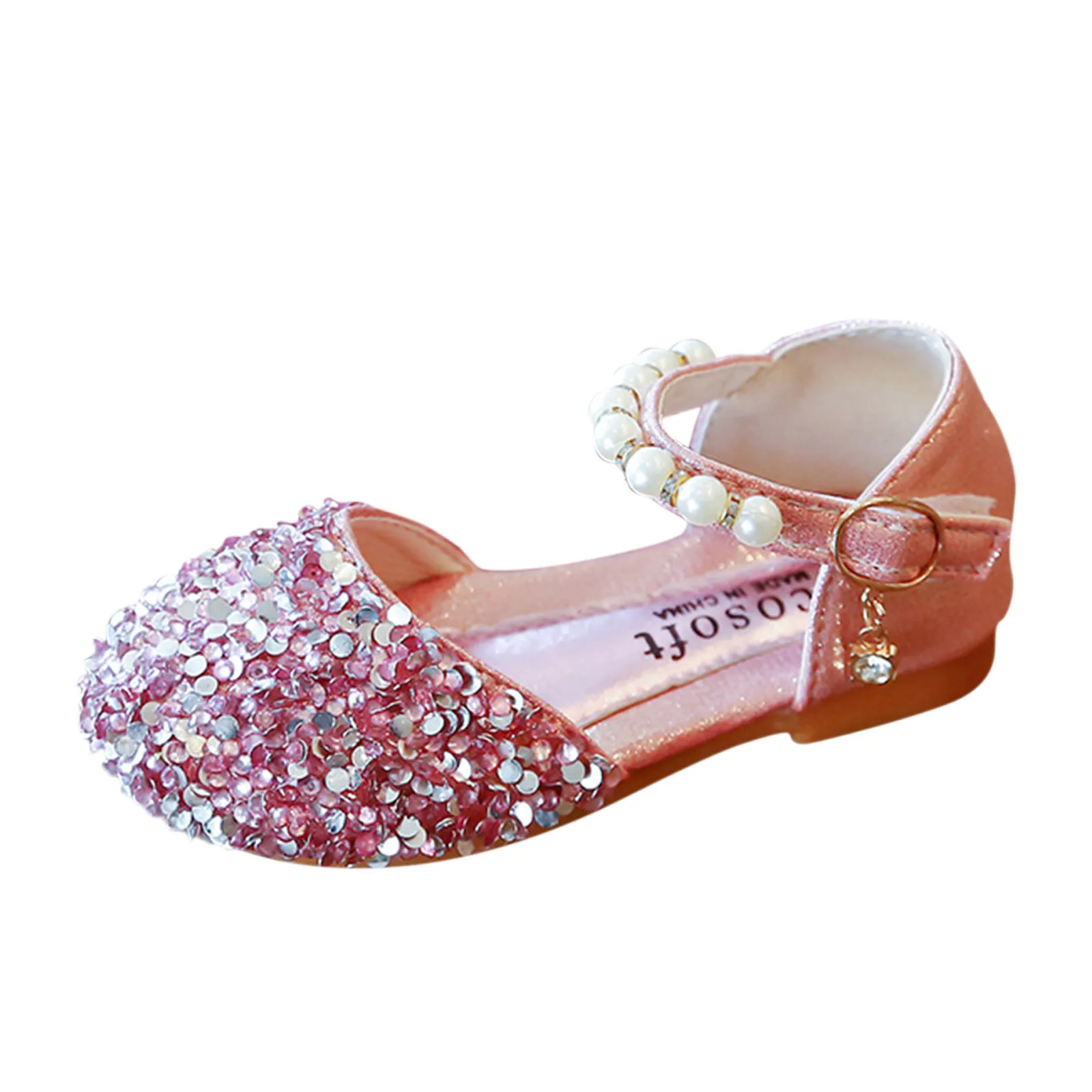 Adeliber Girls Sandals Infant Pearl Crystal Sandals Children Baby Princess Shoes Summer Bowknot Sandals 