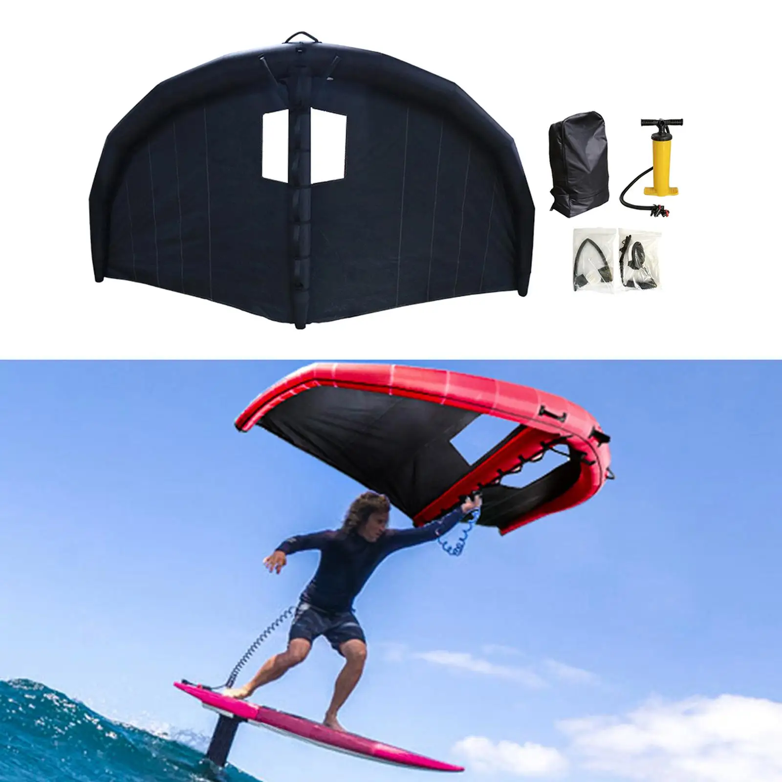 Inflatable Windsurfing Wing Foil s Surfboard Standup Boarding 