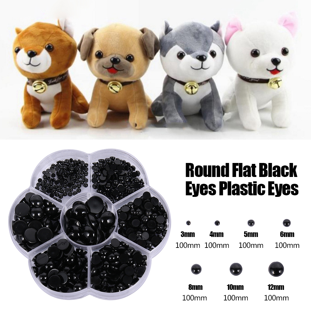 150/500Pack Puppe Machen Augen Kunststoff Sicherheit Augen Knopf Handwerk Sicherheit Augen für Bär Weiche Spielzeug Stofftier Puppe DIY Zubehör – Detail 3
