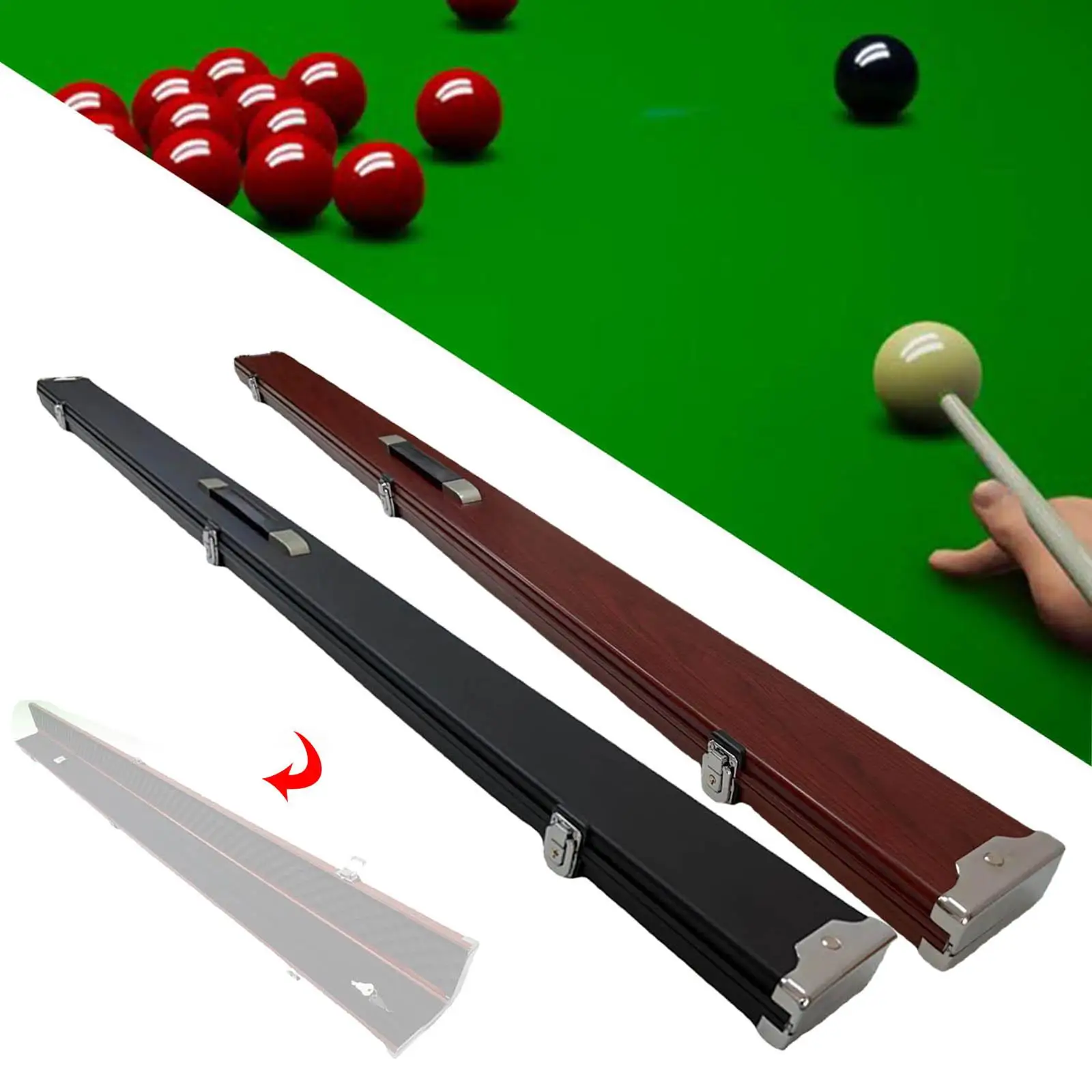 Professional Snooker Case with latches Storage Box for Billiards Cosmetic Supplies