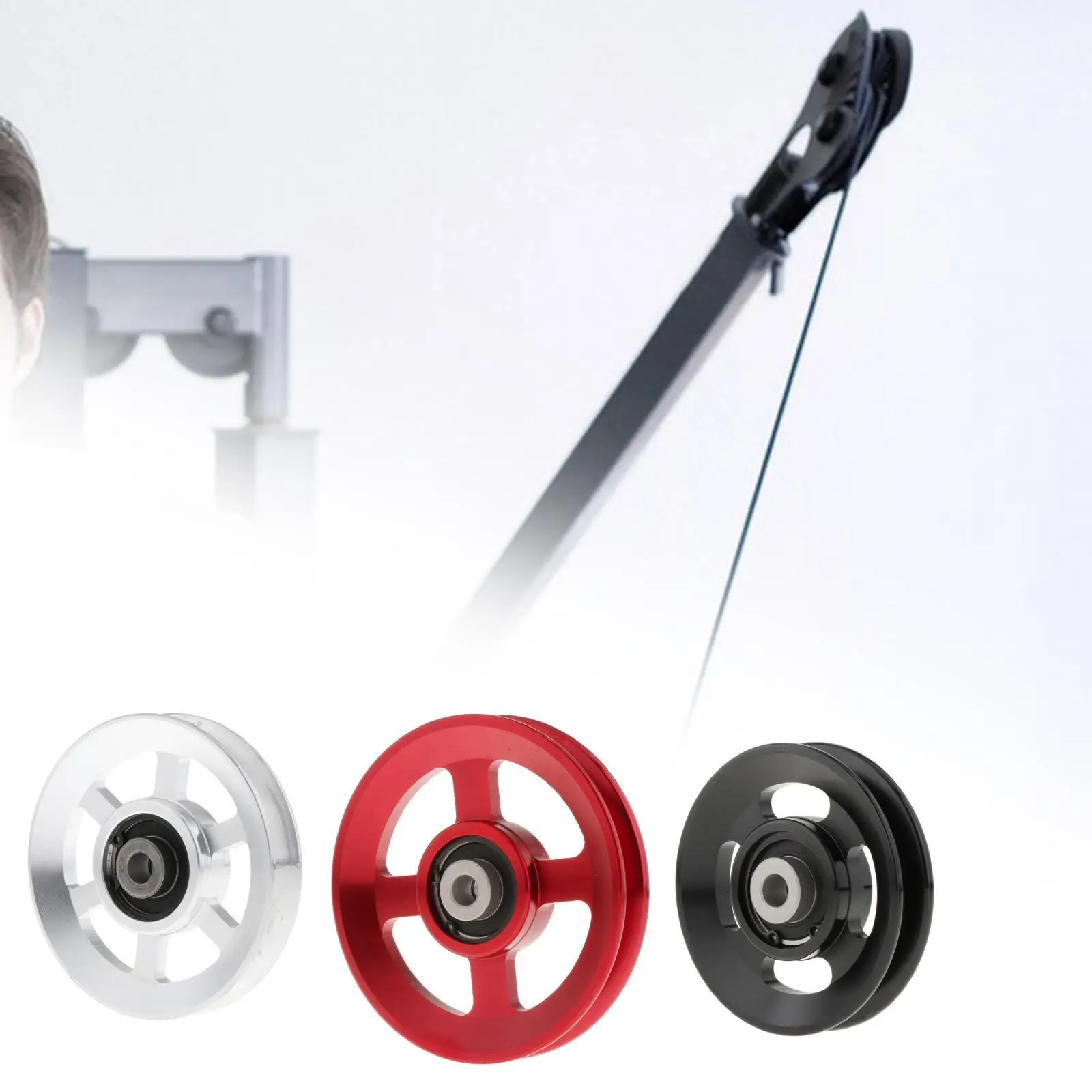 Bearing Pulley Wheel Gym Accessories Aluminium Alloy Convenient Assemble