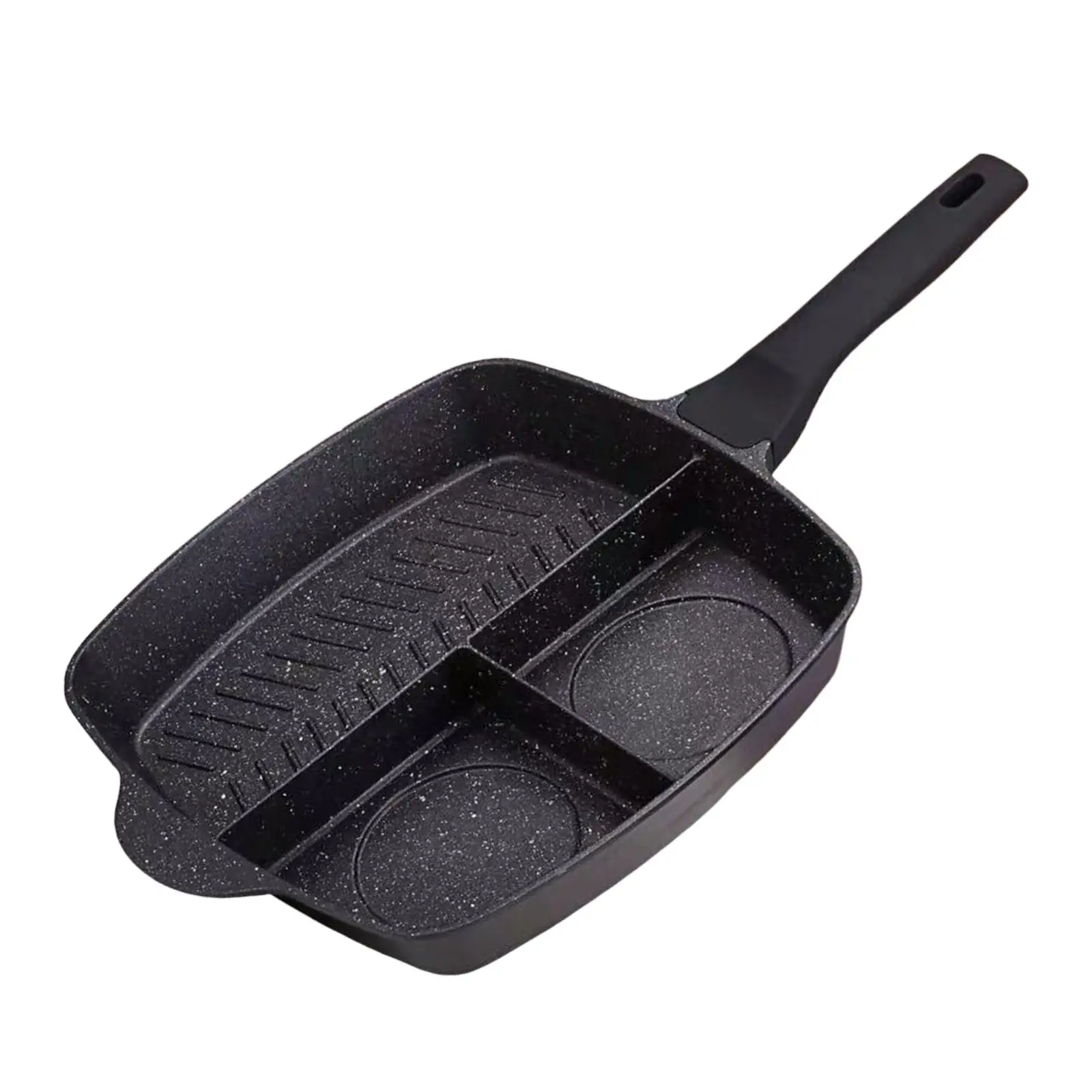 Divided Breakfast Pan Long Handle Saucepan Thickened Omelet Pan Apartment Chefs