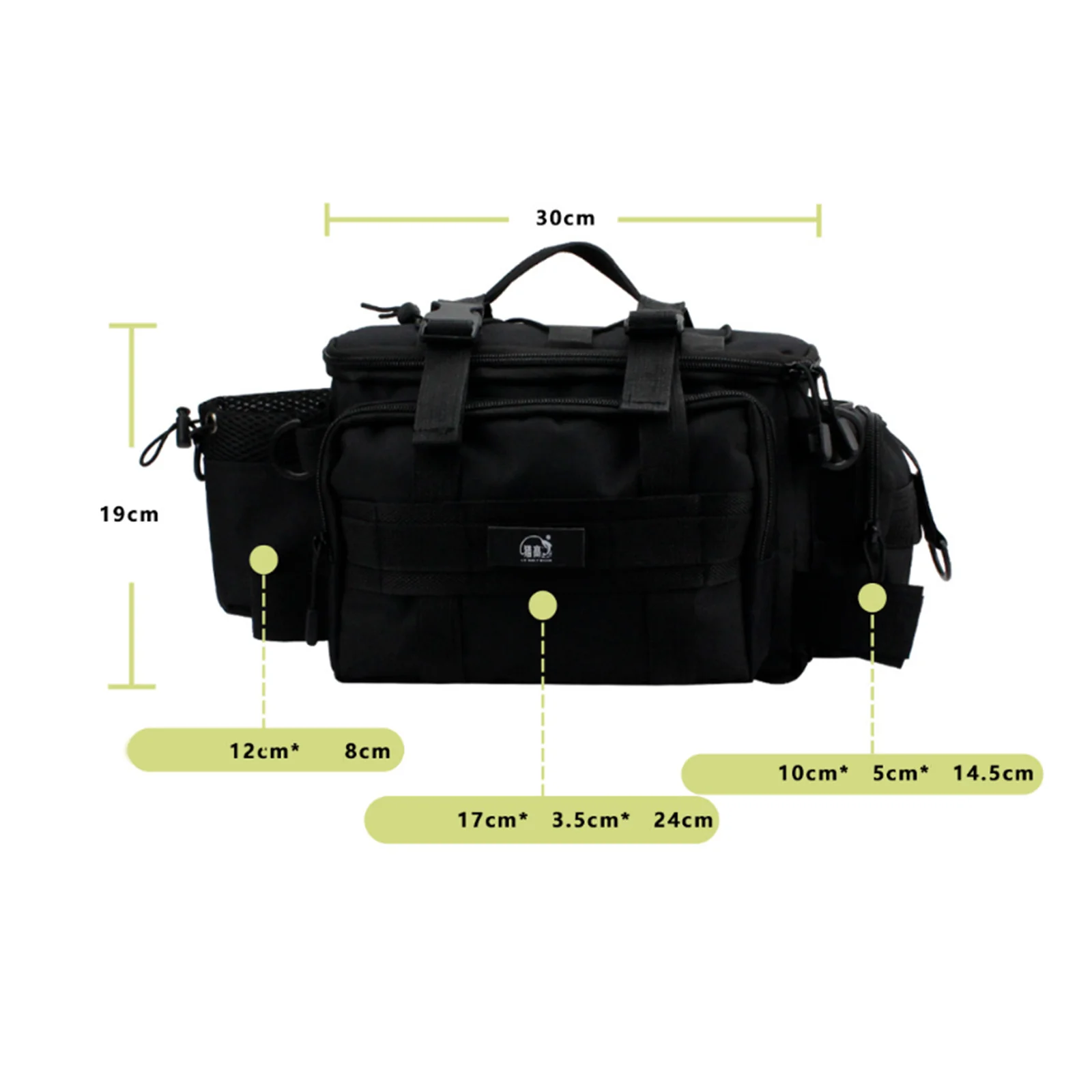 Portable Storage Box Waist Pack with Shoulder Strap and Handle Handbag Pouch Large Capacity Fishing Tackle Bag for Fishing Line