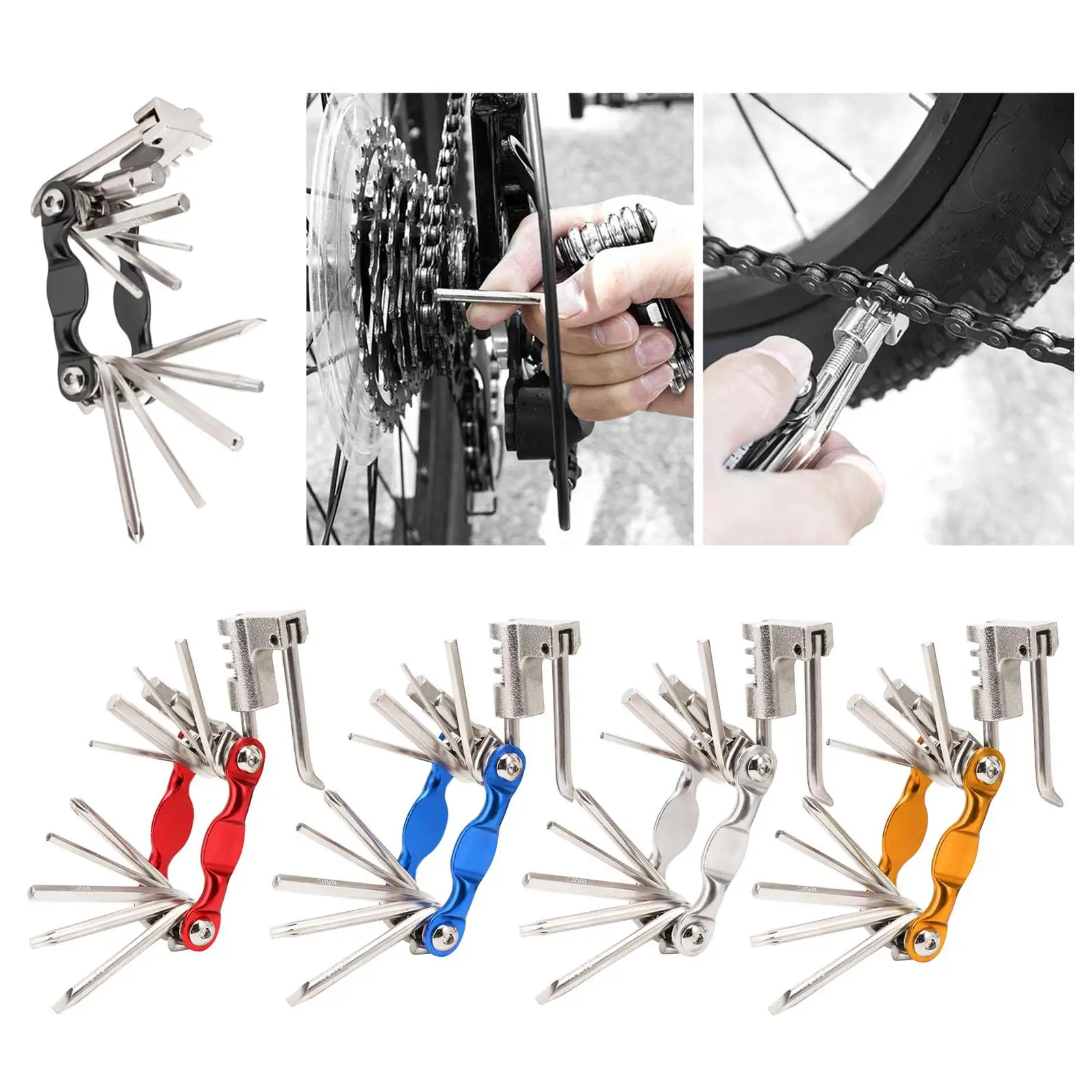 11 in 1 Kit Multifunction Bicycle Repair Tool Set Mini for Cycling