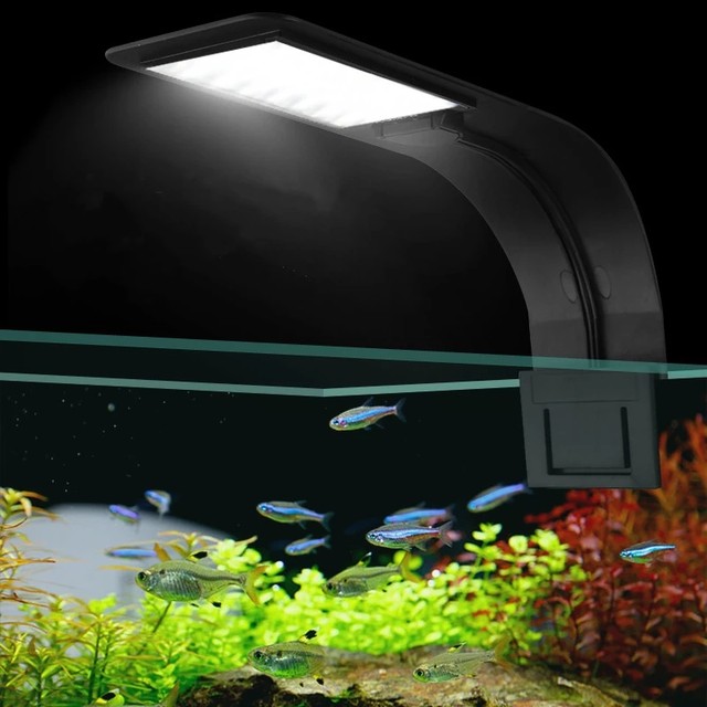 Super sottile 5W/10W/15W acquario LED illuminazione Clip su doppia lampada  piante d'acqua dolce coltiva la luce LED acquario per acquari Nano -  AliExpress