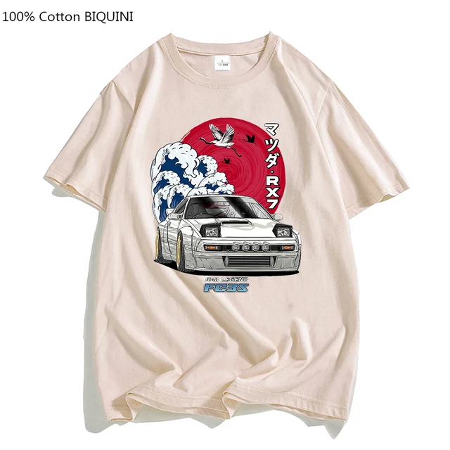 2023 Summer Mens T-shirt Anime Initial D Drift AE86 T-shirt Takumi Fujiwara  R34 Skyline GTR JDM Oversized Cotton Short Sleeve - AliExpress