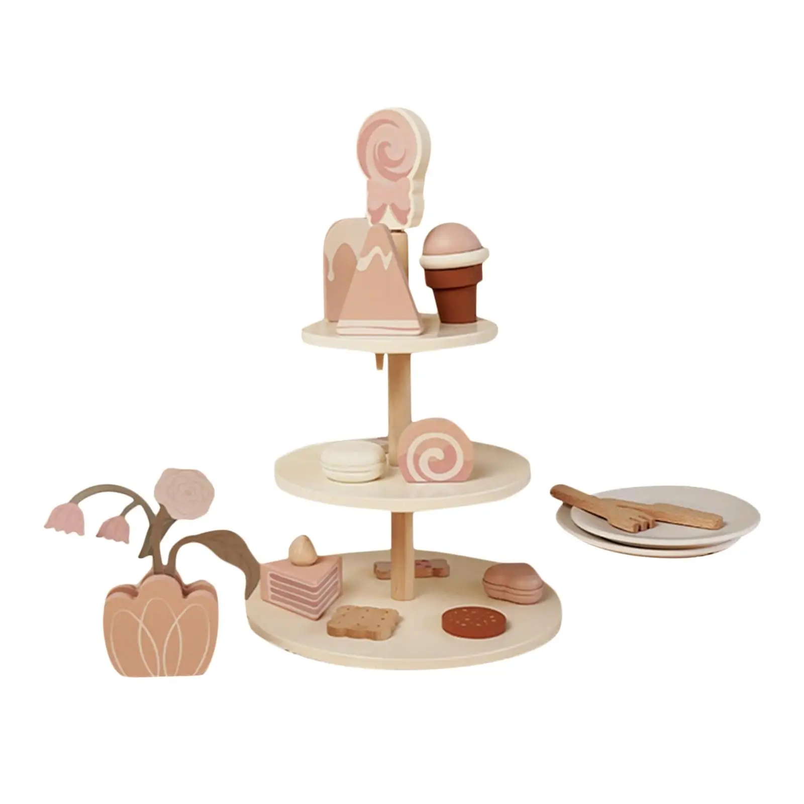 Wooden Little Girls Tea Party Set Mini Kitchen Gifts Toys for Party Favor