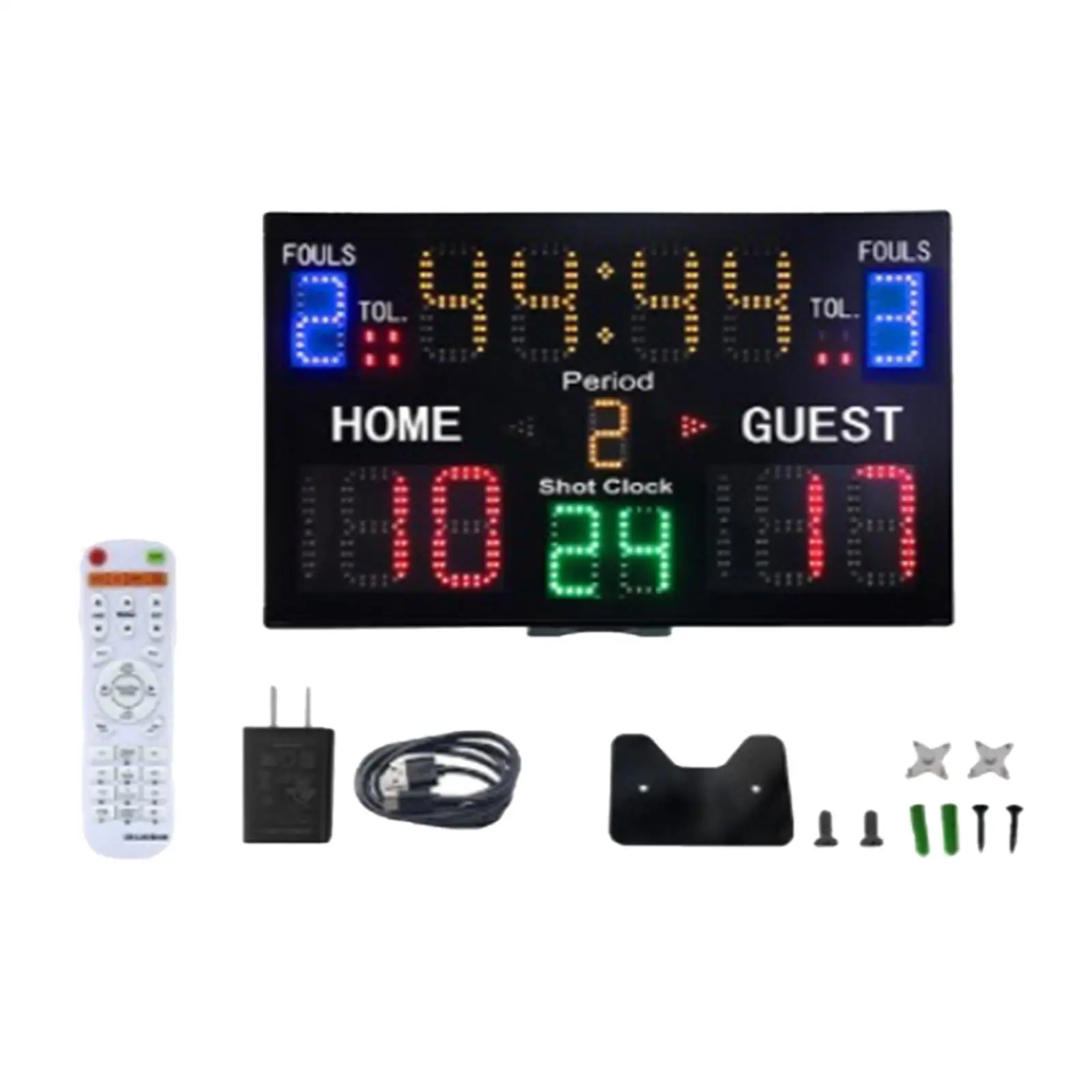 Multifunctional Indoor Basketball Scoreboard Timer Wall Hanging Counter Electronic Scoreboard for Indoor Tennis Volleyball Judo