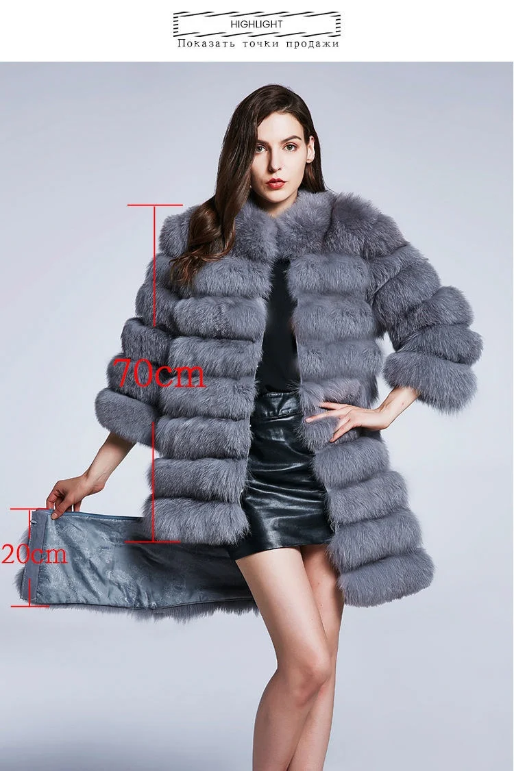 goose down coat 2022 NEW 4in1 Real Fox Fur Coat Women Natural Real Fur Jackets Vest Winter Outerwear Women Clothes puffer coat women