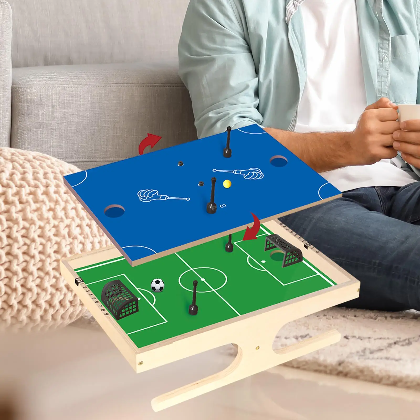 Magnetic Ball Tabletop Board Game Tabletop Football Soccer Pinball Game for Children Entertainment Kids Adults Family Game