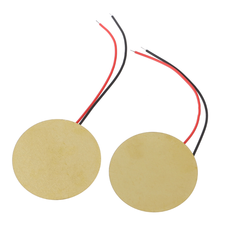 10 Disques Piézo-électriques 35mm - Pour Buzzer, Capteur Sonore, Projets électroniques DIY - Avec Fil De Cuivre