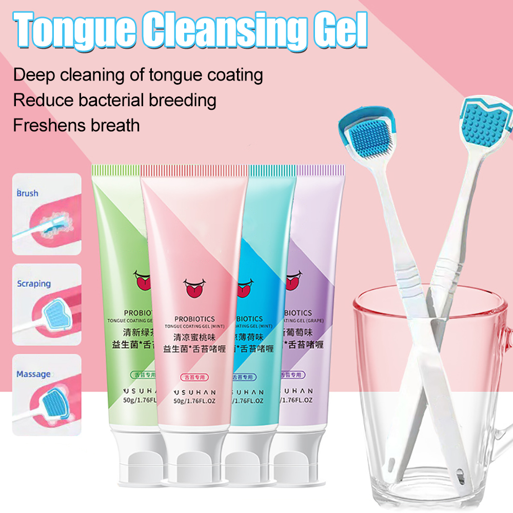 Best of Brush Tongue Coating Cleaning Gel Cleaning Set Tongue Cleaner Oral Cleaning For Flavor Freshing Breath And Removing Tongue Coat Reviews & Tips