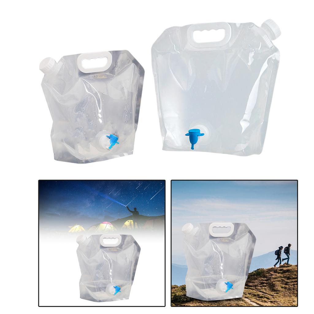 Collapsible Water Tank Container Bag Bottle BPA Free with Spigot No-Leak Freezable Carrier for Picnic Camping Outdoor Hiking