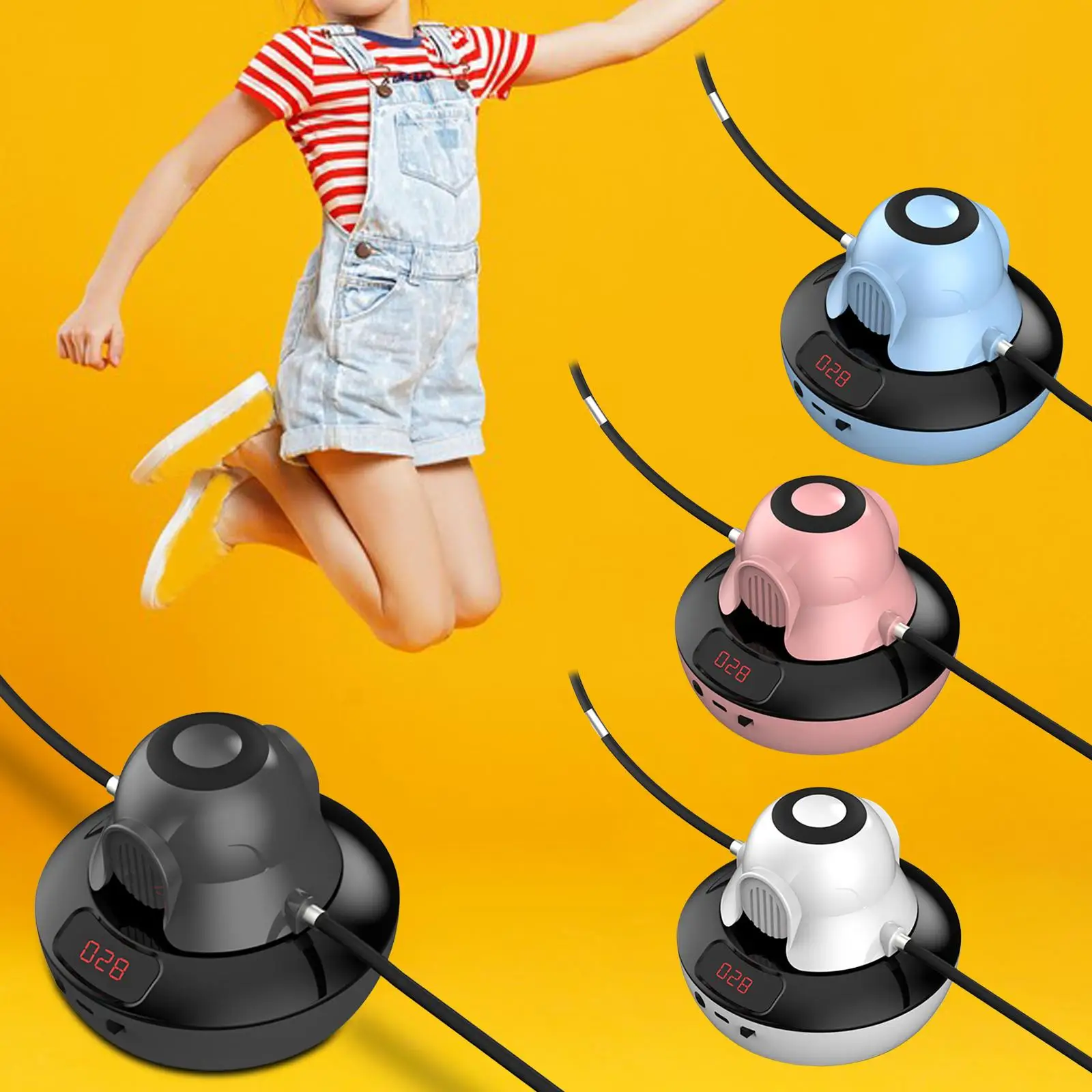 Rope Skipping Machine for Adults Children Silent LED Display Adjustable