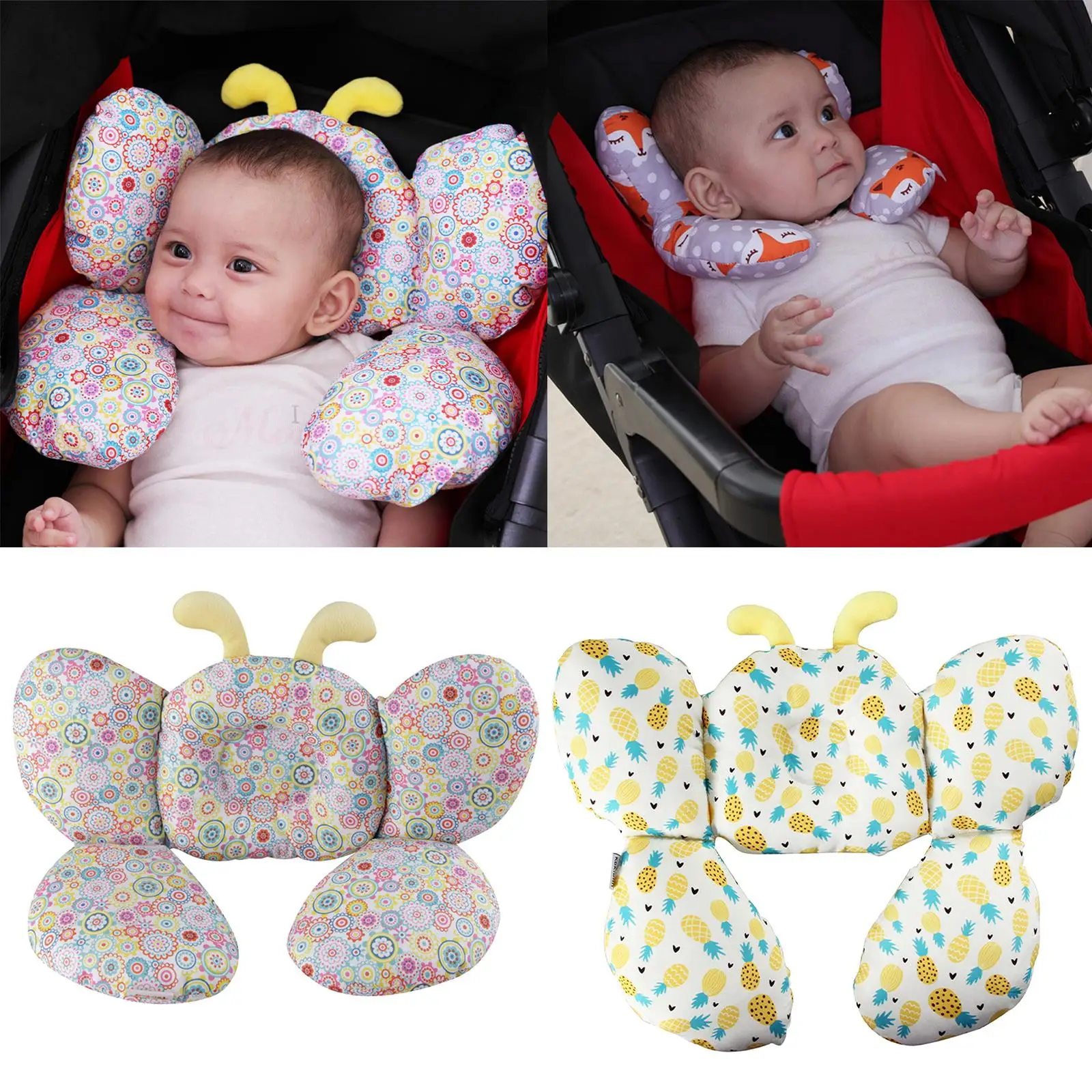Soft Baby Car Seat  Stroller Comfortable Headrest Cushion Infant Travel for 0-1 Years Old Baby Sleeping Baby Toddlers Boys