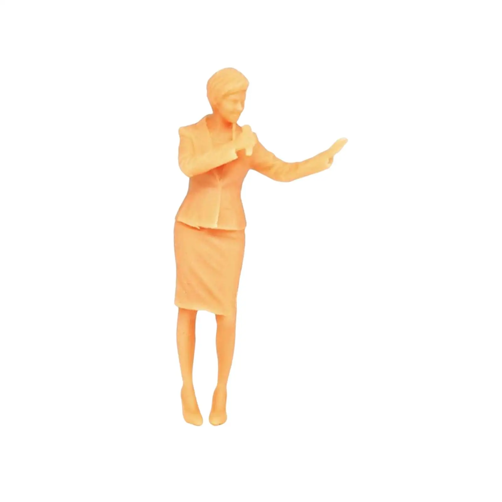 Unpainted Tiny People Photo Props Simulation Figurines 1/64 Scale Miniature Model Figures Diorama Layout DIY Scene Decor