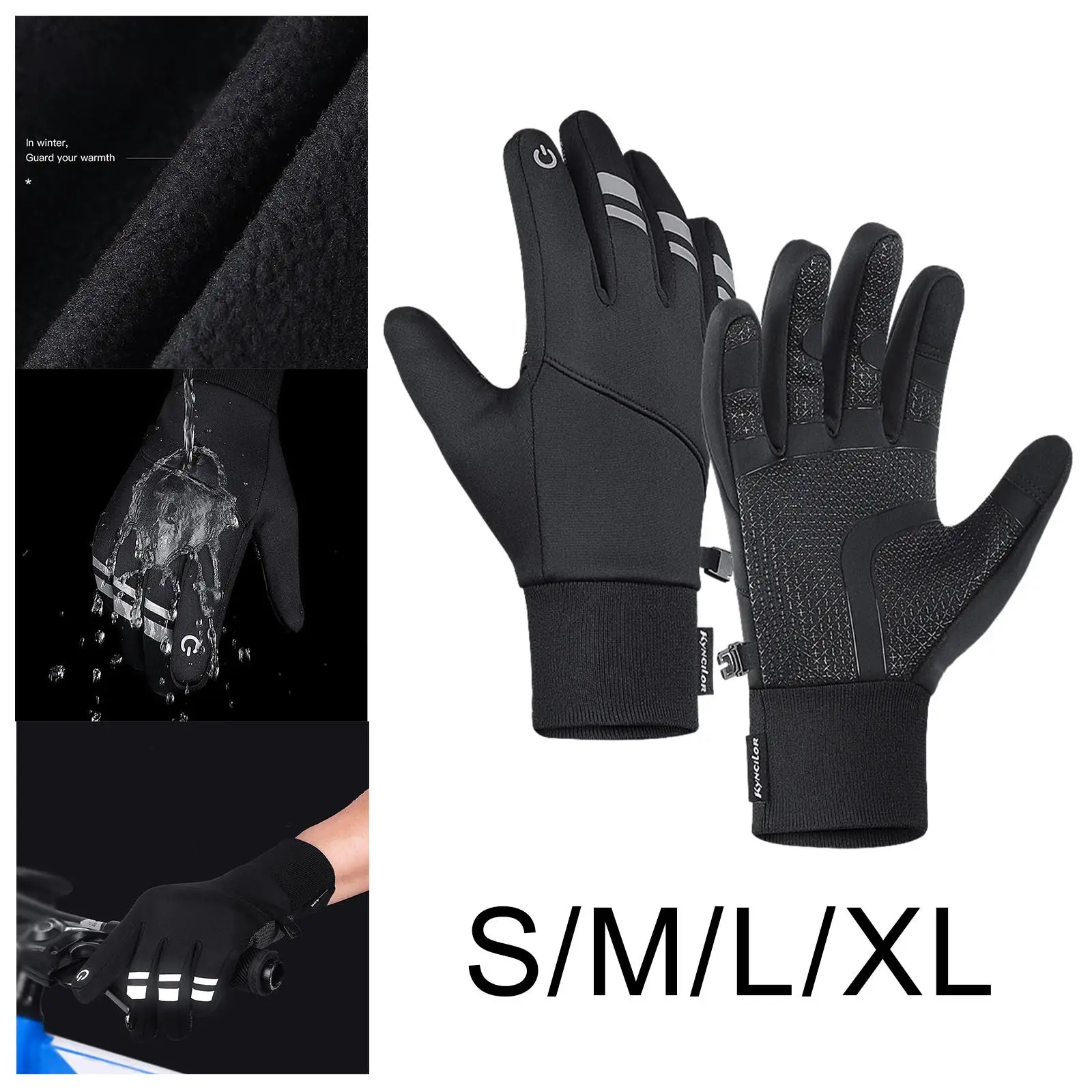 Winter Ski Gloves Touchscreen Mittens Waterproof Windproof Cycling Gloves Warm Mittens for Running Sports Driving Skating Riding
