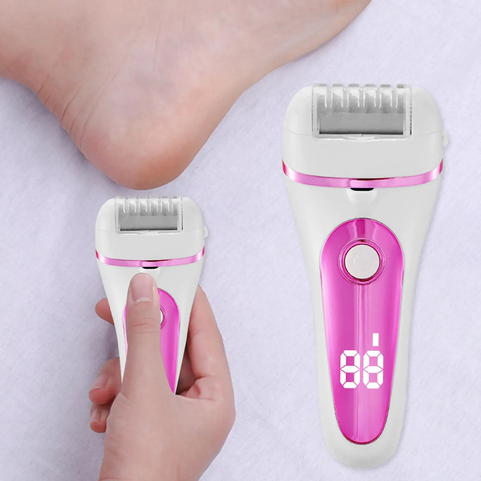 Portable Electric Feet Callus Remover Cordless 1200mAh Adjustable Speeds Foot File Feet Shaver for Dead / Hard Skin Feet Clean