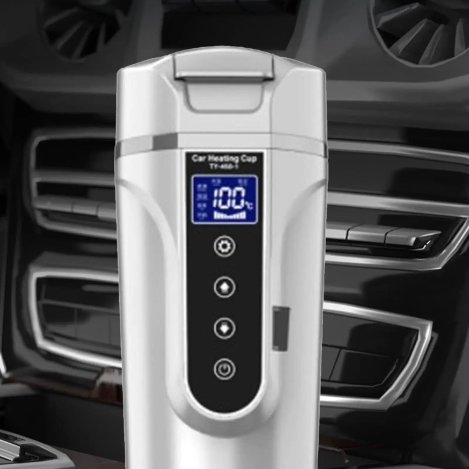 Car Kettle Heating Cup 12V/24V 450ml Fit for Travel Cigarette Lighter Milk