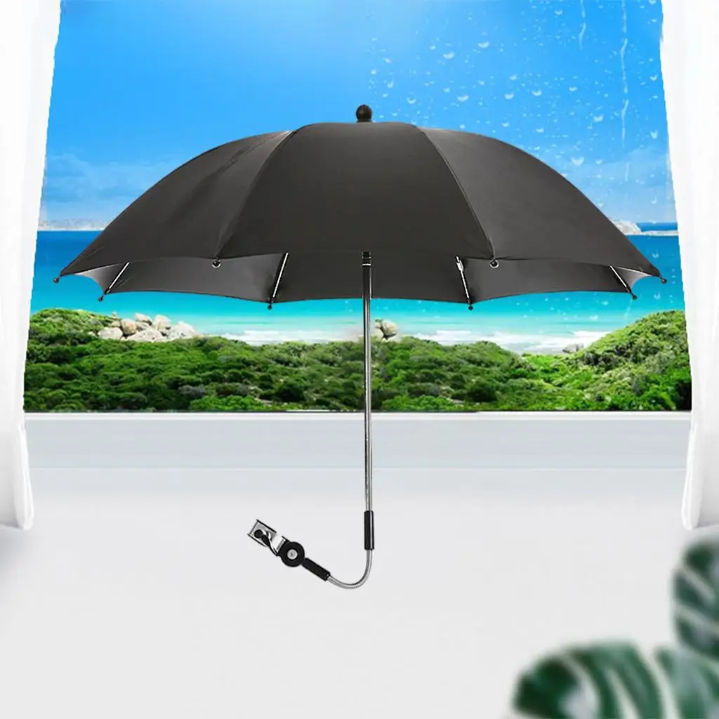 Adjustable Baby Stroller Umbrella Pram UV 50+ Sun Protection Parasol Canopy