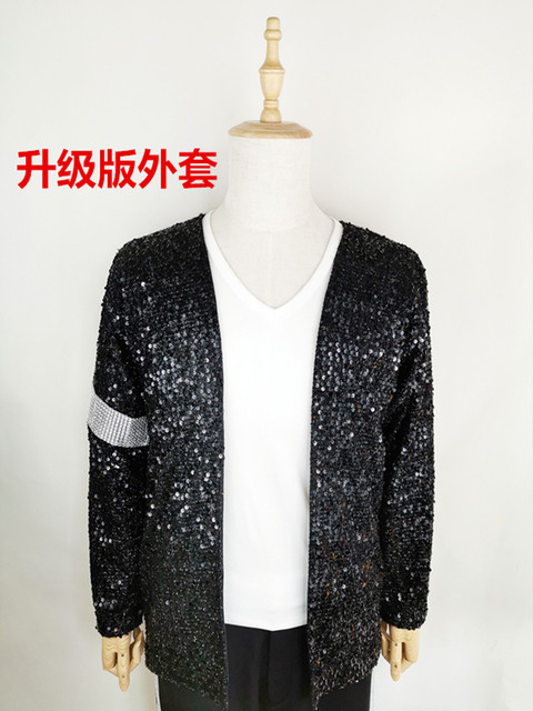 MJ Michael Jackson Jacket Glove Sequins Billie Jean for Men Kids Women Show  Performance Party Celebrity Birthday - AliExpress