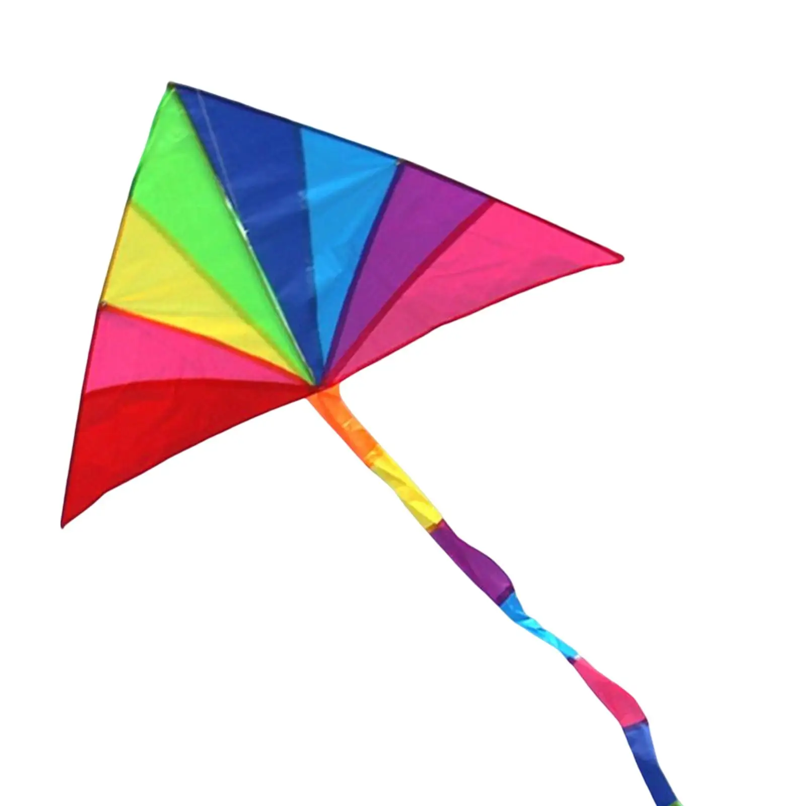 Rainbow Delta Kite Single Line Triangle Kite for Garden Activities