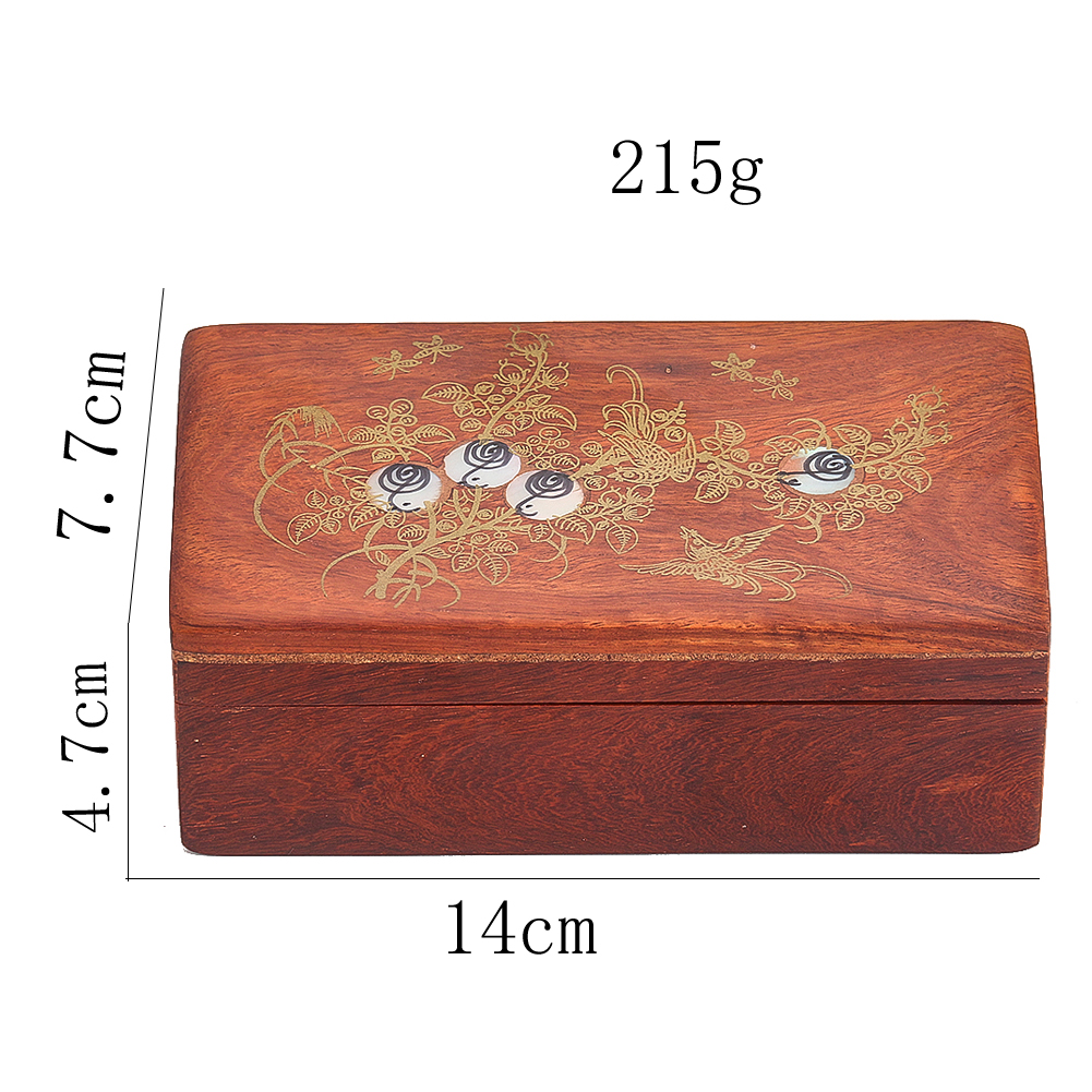 1PC Vintage Lagerung Box Holz Schmuck Fall Multi-funktion Scharnier Fall Hause Kleinigkeiten Lagerung Box Geschenk Verpackung Handwerk – Detail 1