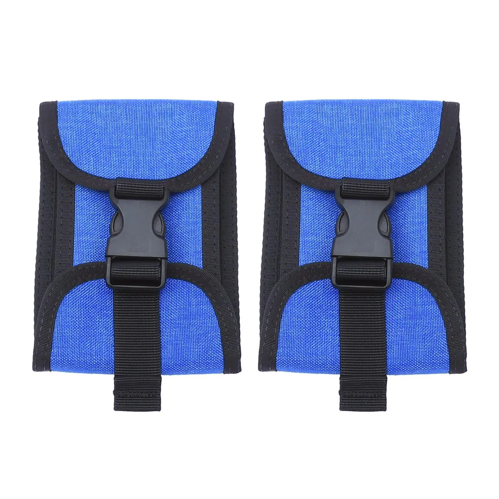 Pair Nylon Weight Pockets Vacuum Underwater Weight Holder Bag Quick Buckle Snorkeling Back Plate Weight Belt Pouch