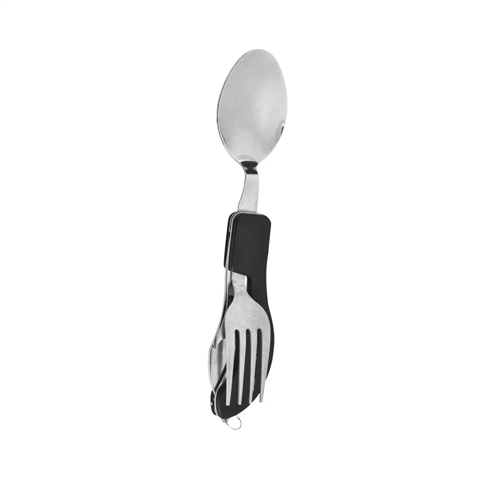 Premium in 1 Folding Cutlery, Detachable Tableware, Stainless Steel Camping Flatware Spoon and Bottle Opener