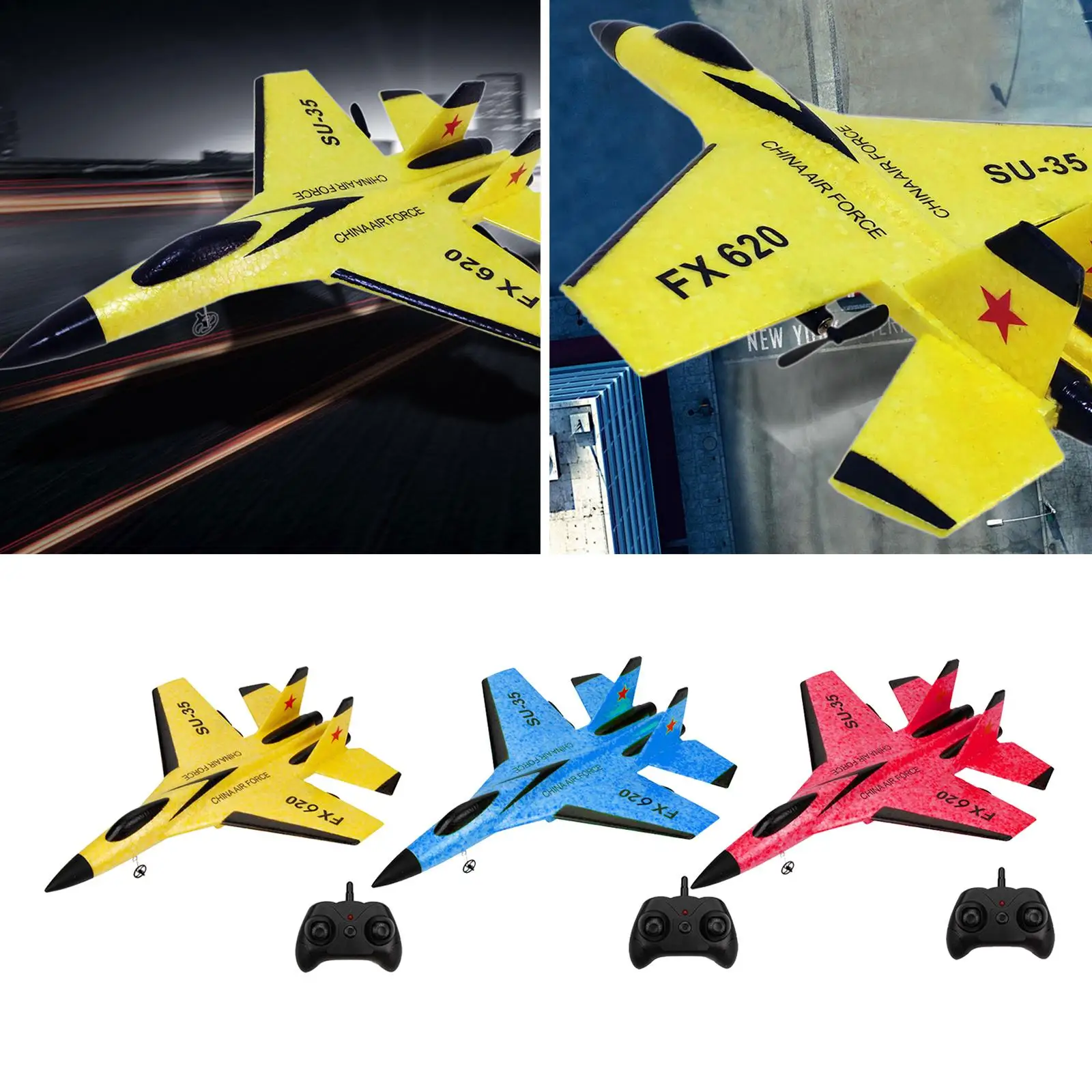 2.4G Remote Control Airplane Birthday Gifts Outdoor Toy Fixed Wing for Kids