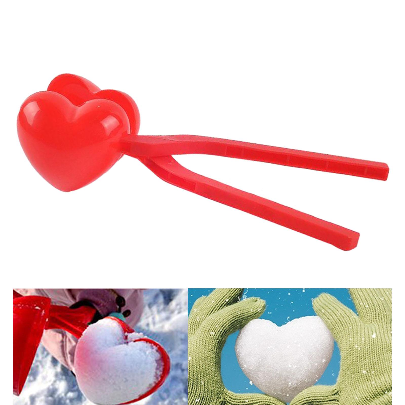 Outdoor Heart Shape Snow Ball Maker Clamps Beach Making   Games Tool