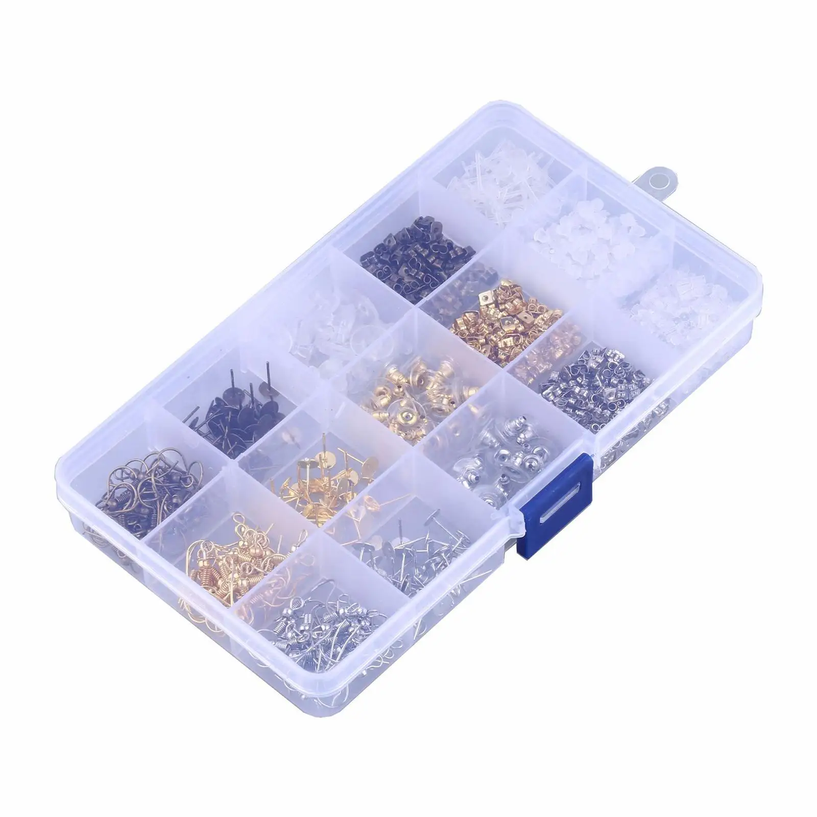 Earring Making Supplies Kit Earring Posts Earring Backs Stoppers for Jewelry Making Findings