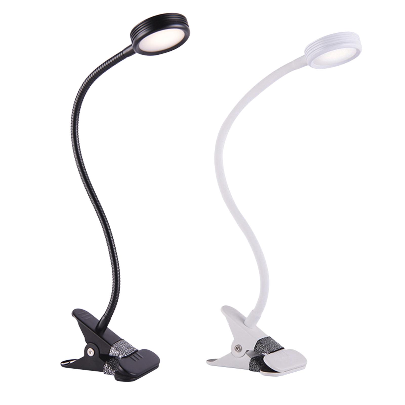 Flexible LED Desk Lamp with Clamp Adjustable USB Table Lamp for Reading in Bed Headboard