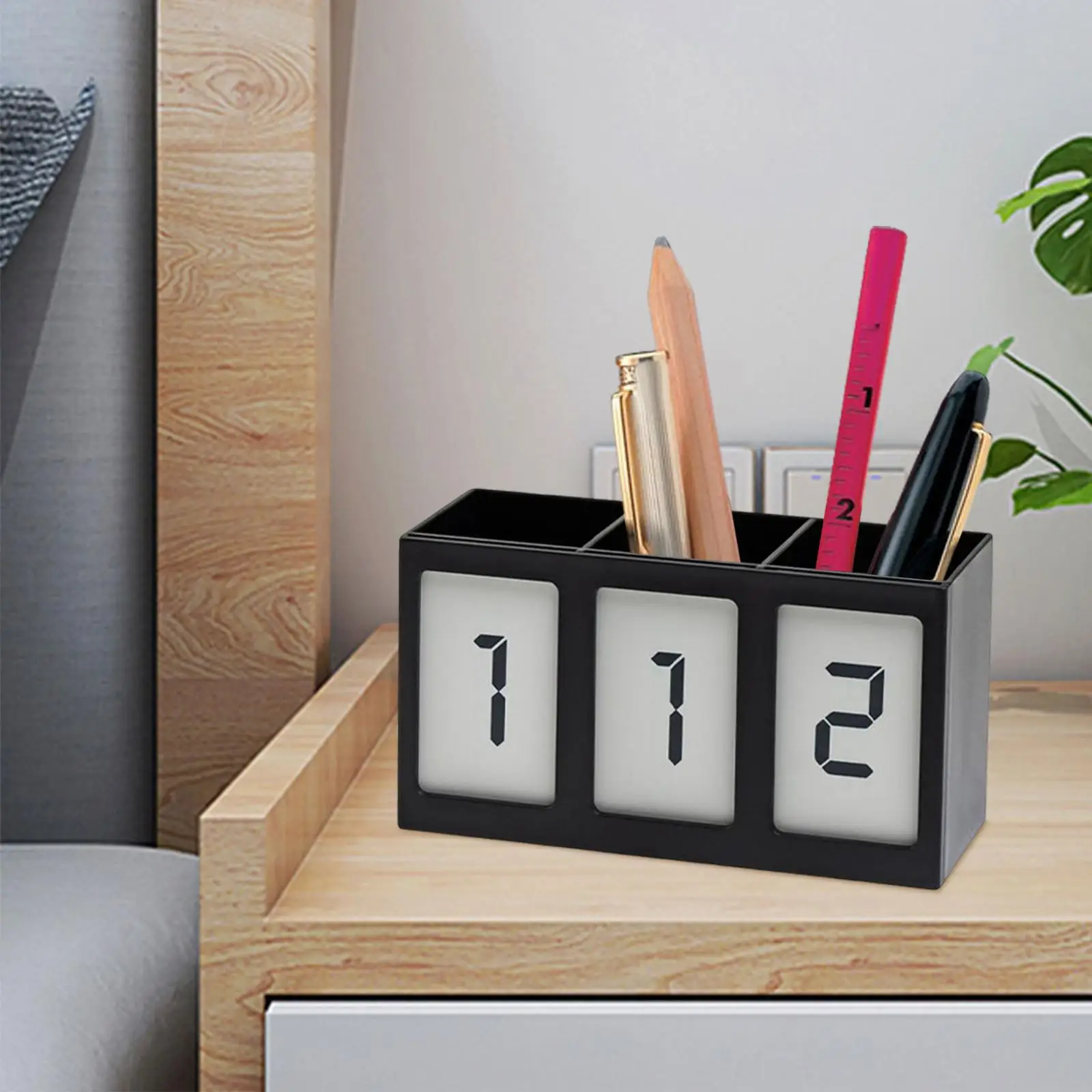 3 Slot Pen Barrel Decorative Novelty Makeup Brush Holders Container for Office Desk Dorm Countertop Tabletop Bedroom
