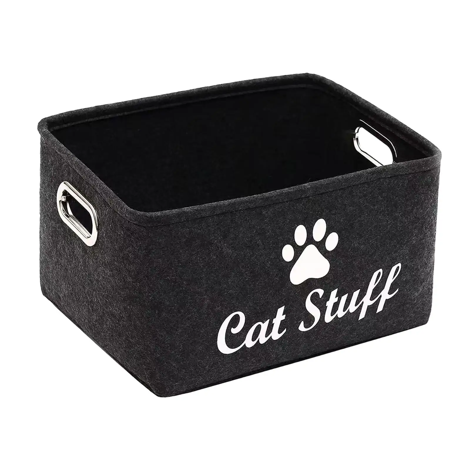 Dog Toy Storage Basket Bin Large Felt Pet Bins Basket for Dog Coats Dog Apparel and Accessories Dog Toys Clothing 39cmx25cmx21cm