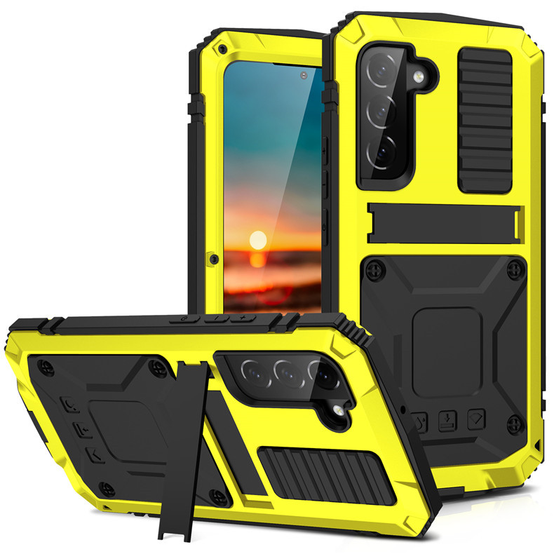 Rugged Armor Full Phone Case for Samsung Galaxy S23 S22 S21 S20 Plus Note 20 Ultra A32 A72 A52 Metal Aluminum Shockproof Cover