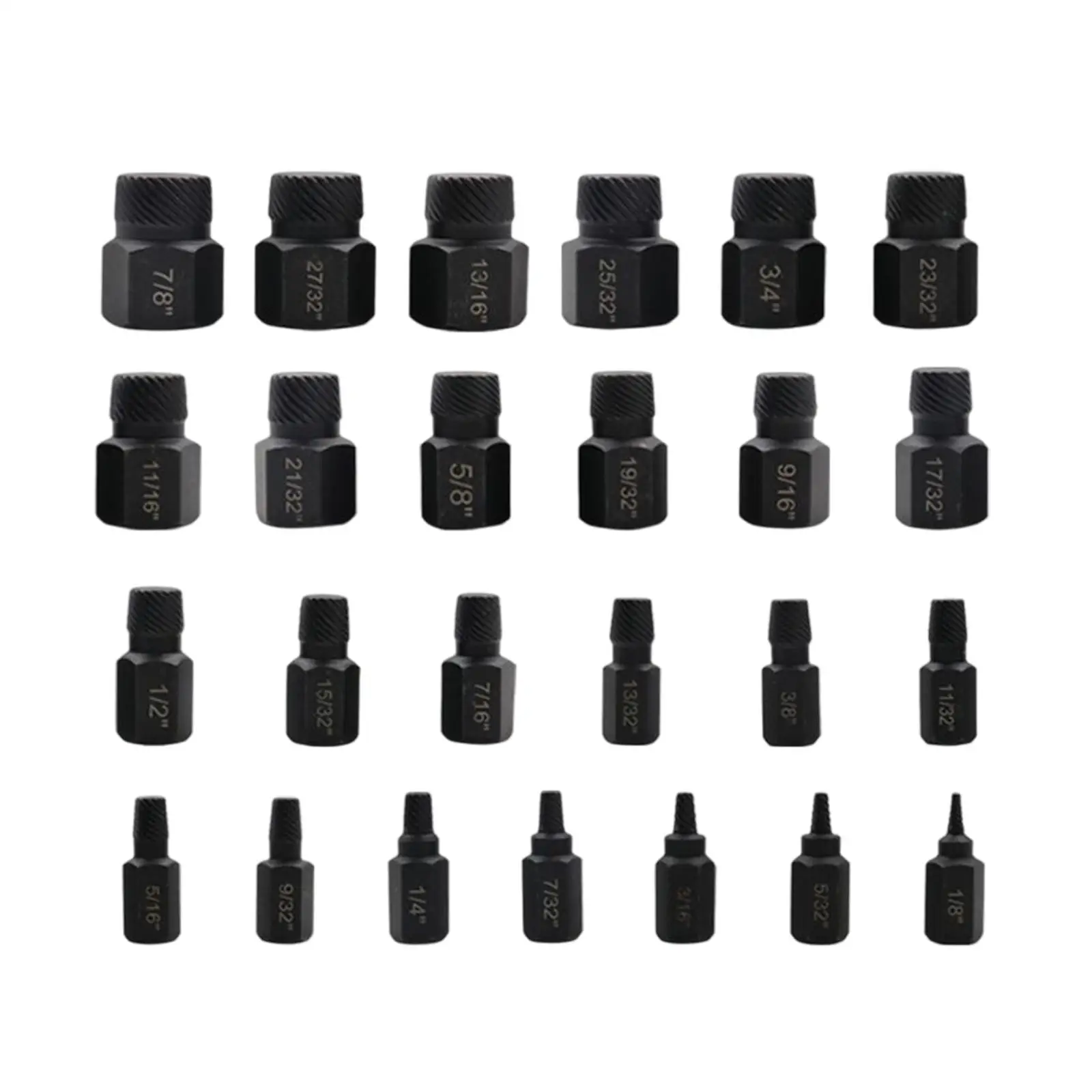 25 Pieces Steel Damaged Screw Extractor Bolt Extractor Set Stripped Bolts Remover Nut Remover for Removing Damaged Bolts Screws