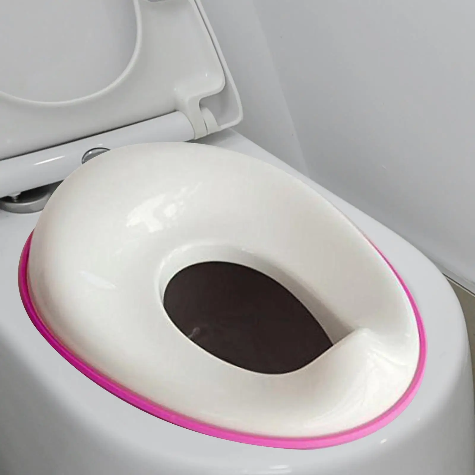 Toilet training Seat Fits Round & Oval Toilets with splash Space Saving