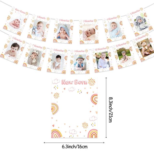 JOYMEMO Boho Rainbow 1st Birthday Party decorazioni per ragazza