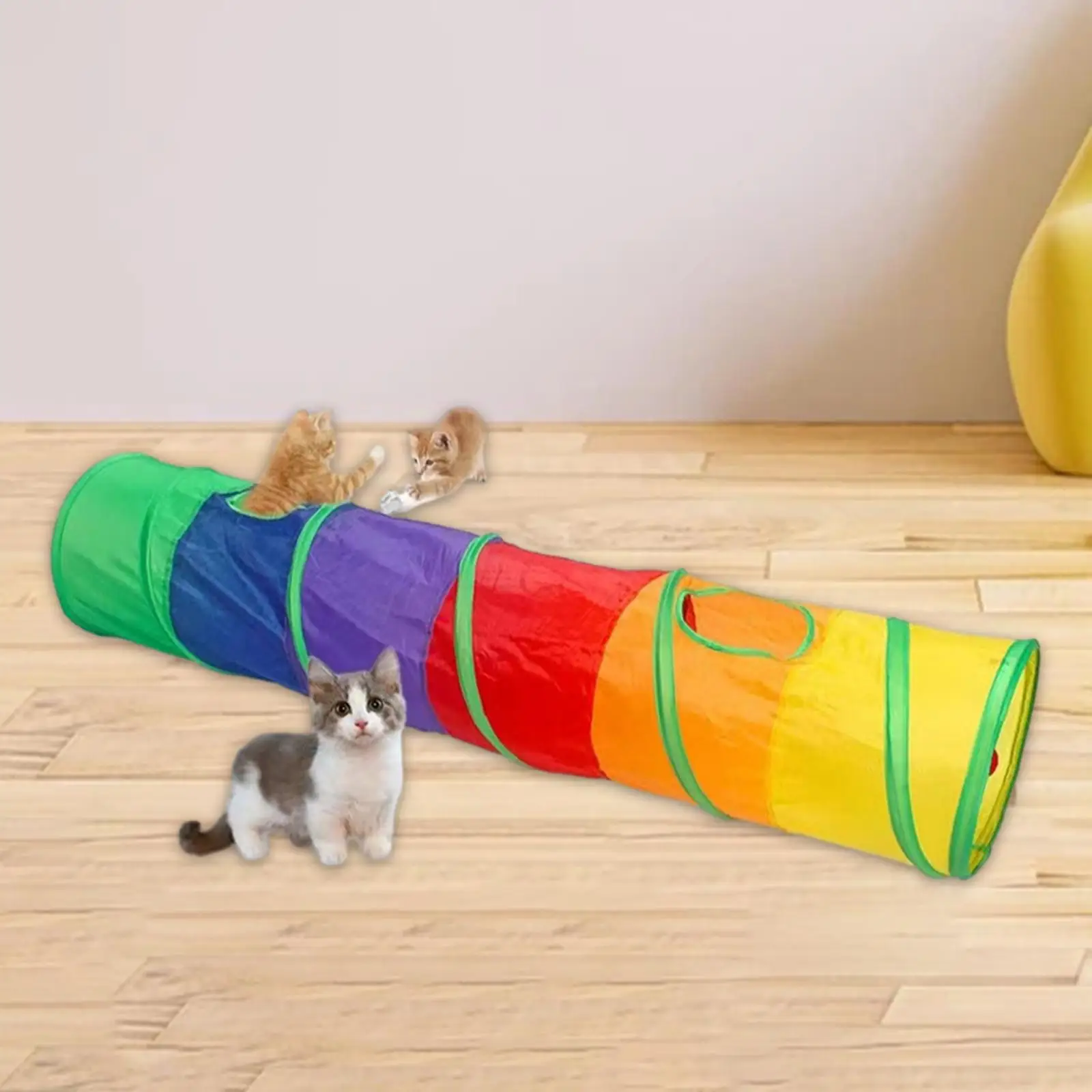 Cat Tunnel for Indoor Cats Cat Puzzle Toy Durable Hideaway Hole Pet Tunnels Collapsible Play Toy for Cat Puppy Training Hiding