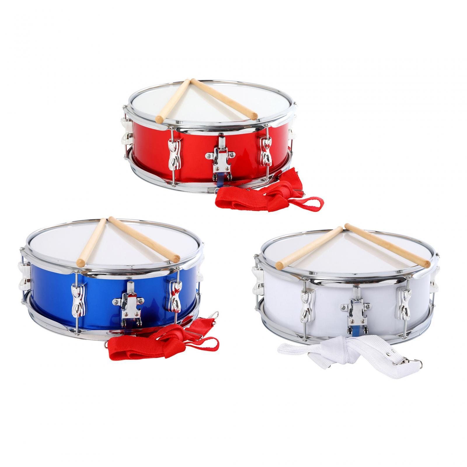 13inch Snare Drum with Shoulder Strap Percussion Instrument Musical Instruments for Children Beginners Kids Teens Boys Girls