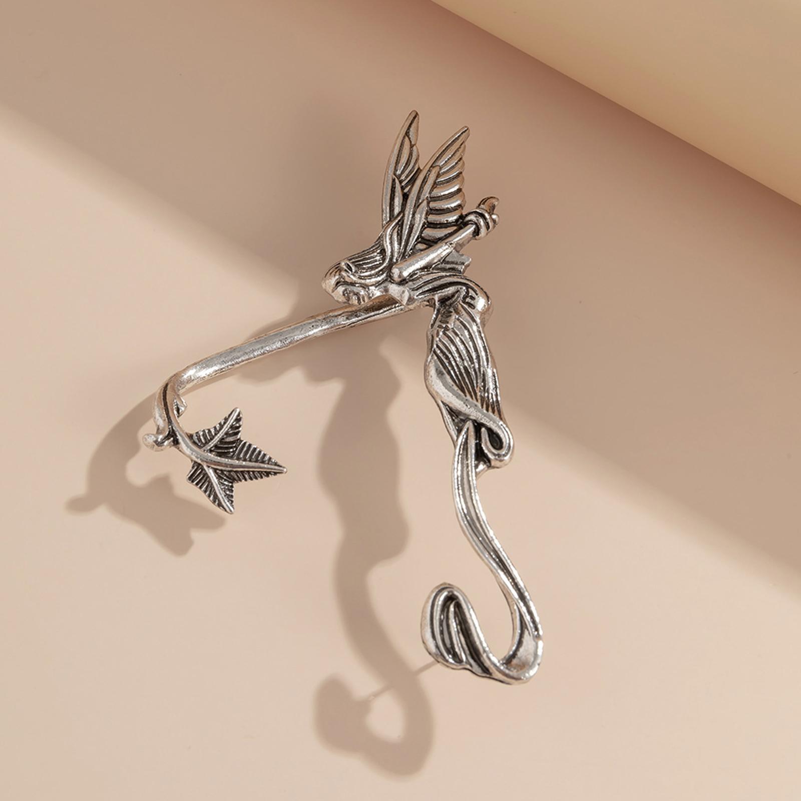 Elf Ear Cuff Earring Punk Halloween Earrings for Costume Fairy Elven Cosplay Women Girls